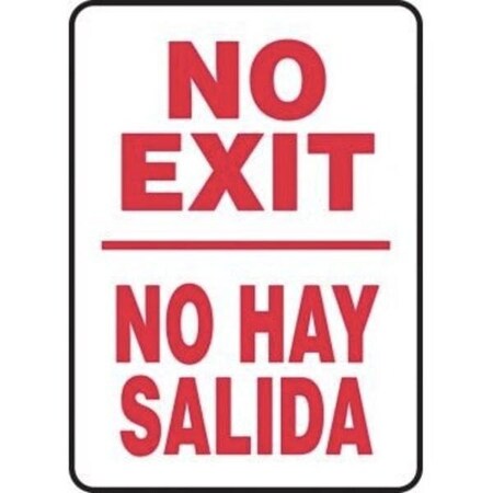 Accuform No Exit/No Hay Salida, Aluma-Lite, 14 in x 10 in SBMADC529XL